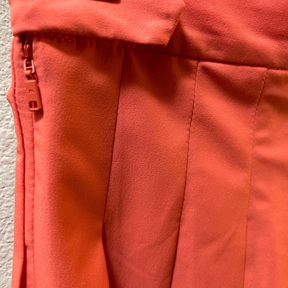 J.Lindeberg Coral-Red Pleated Mini Skirt - Picture 10 of 16